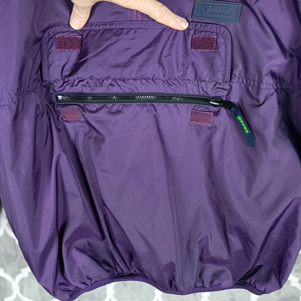 Eddie Bauer Ebtek Jacket Mens Small Purple Half Zip Insulated Windbreaker - Picture 8 of 8
